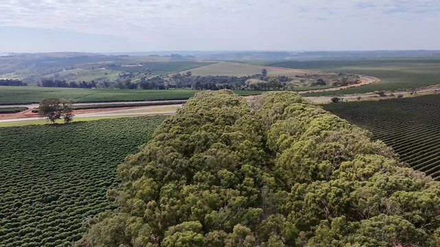 Vista a&eacute;rea trevo BR-354 entrada em Carmo do Parana&iacute;ba, Minas Gerais