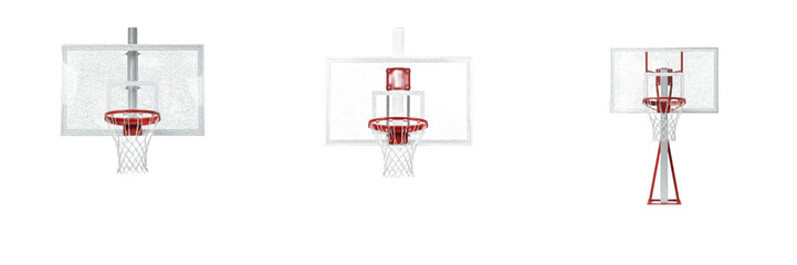 Set Basketball Hoop Backboard Sports Equipment Professional Game Court Structure Athletic Competition League Hoop Hoop Training Accessory Play Ground Gear © laskhar
