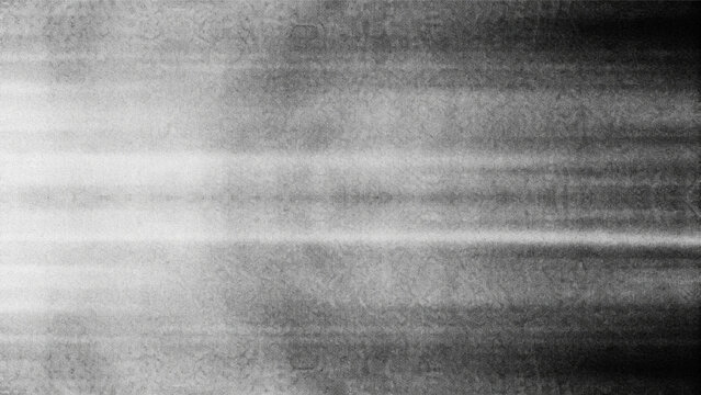 Black and white photocopy texture background with horizontal motion blur streaks, distressed scanner effect and fine even grain for monochrome analog design