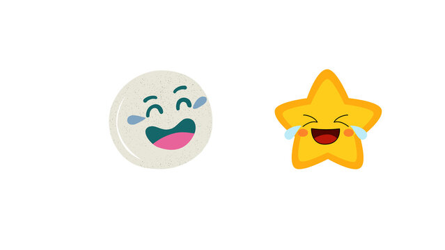 Funny laughing icon isolated on transparent background. Cheerful PNG symbol for humor, happiness, emojis, reactions, social media, apps, websites and graphic design projects.