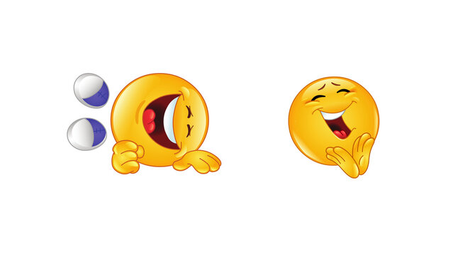 Funny laughing icon isolated on transparent background. Cheerful PNG symbol for humor, happiness, emojis, reactions, social media, apps, websites and graphic design projects.