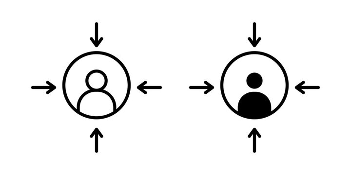 Customer centricity icon editable pictograms group. EPS10
