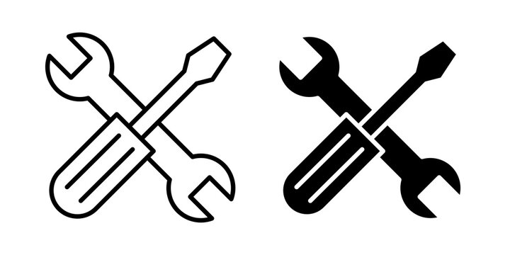Repair icon editable pictograms group. EPS10