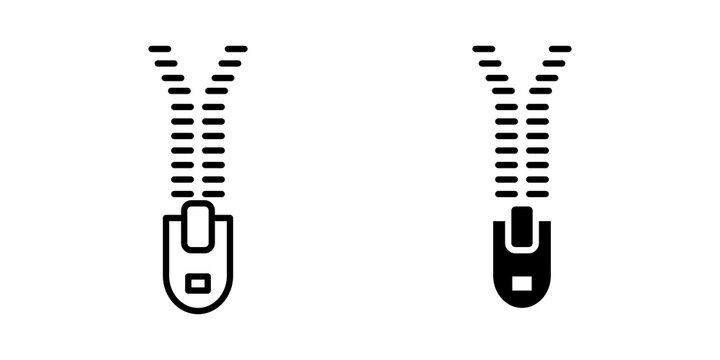 zipper icon editable pictograms group. EPS10