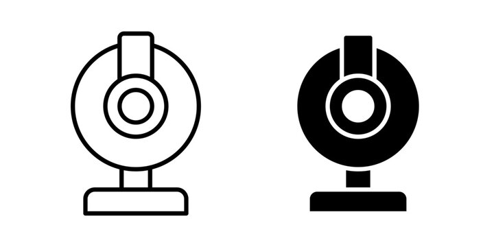 Webcam icon editable pictograms group. EPS10