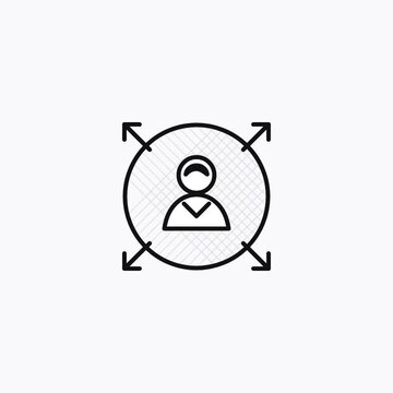 User Scale Growth Composition Animated Icon