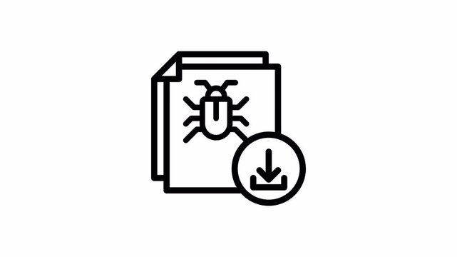 malware minimalist stroke animation