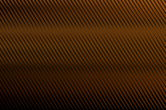 Abstract copper brown diagonal lines background with metallic gradient and dark shadows
