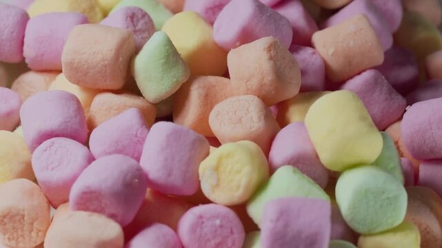 Tokyo,Japan - August 16, 2026: Closeup of marshmallow, a kind of soft candy