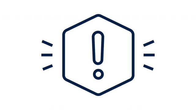 Animated Exclamation Mark Warning Icon