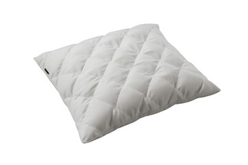 Fototapeta premium White quilted decorative pillow with diamond stitching