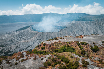 Aerial view of Bromo volcano crater on Java Island, Indonesia © Kevin