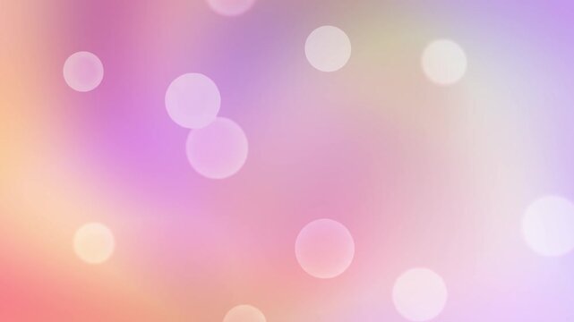 Soft pastel lavender and warm blush pink fluid gradient loop with glowing bokeh particle animation. Ideal for wedding video overlay, beauty backdrop, and creative wallpaper