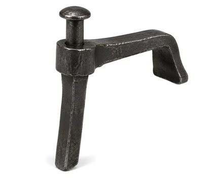 Workbench Holdfast Clamp with Forged Metal Design for Secure Traditional Woodworking and Carpentry Workholding Tasks