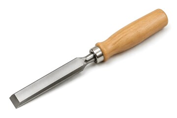 Fototapeta premium Bevel Edge Chisel with Clean Handle for Precise Joinery Woodworking Carving and Professional Carpentry Projects