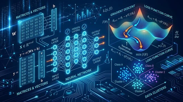 Artificial intelligence neural network with mathematical formulas