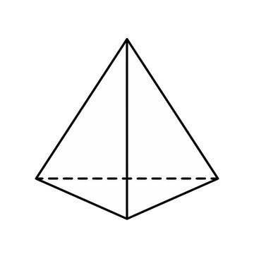 Geometric pyramid shape