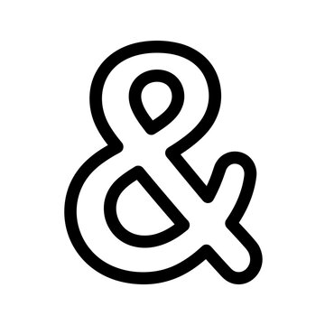 Minimalist Ampersand Outline Symbol Icon