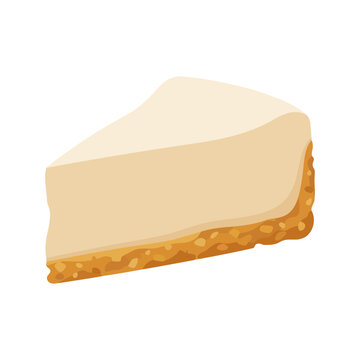 A plain slice of cheesecake with a crust