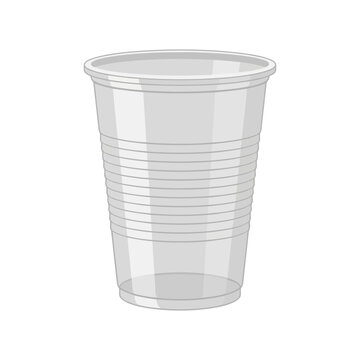 Empty disposable plastic cup