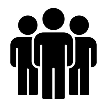Three people standing together in a group