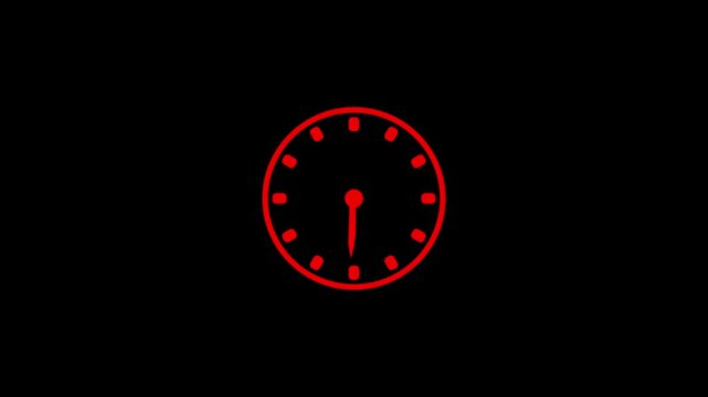Clock icon in flat style, timer isolated on white background. Clock Time Icon vector flat illustration. Business watch.