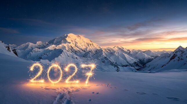 A brightly illuminated new year 2023 celebration is displayed ab