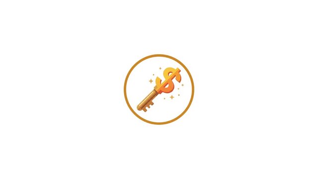 Dollar Sign and Money Icons on a white background. Financial wealth, banking and business cash icons on a white background. Colourful Dollar Sign Icons on a white background.  Business icon sign. 