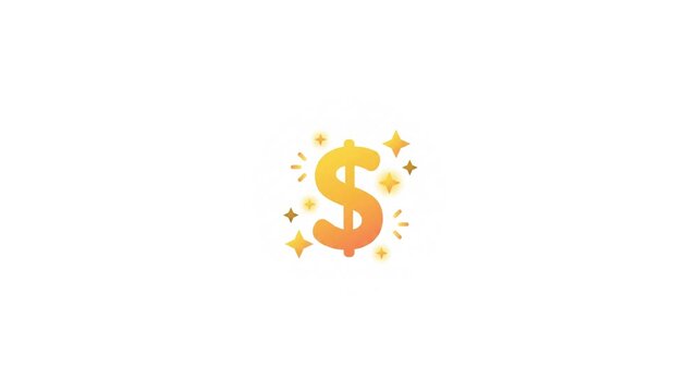 Dollar Sign and Money Icons on a white background. Financial wealth, banking and business cash icons on a white background. Colourful Dollar Sign Icons on a white background.  Business icon sign. 