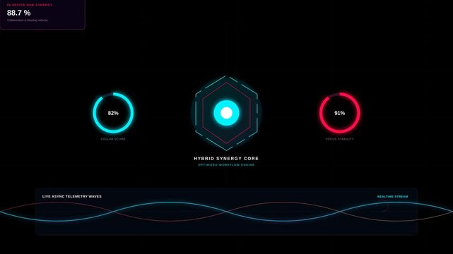 Futuristic Digital Dashboard Interface with Data Visualization and Workflow Engine Graphics