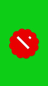 Wrong Symbol Animation Green Screen 4K