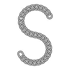 Fototapeta premium Chain links forming the letter S