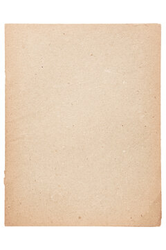 Macro focus of old paper parchment on white isolated