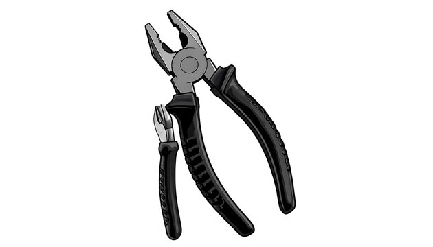 Close-up of a black metal clamp tool.