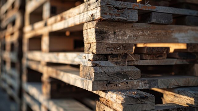 Warehouse corner shot featuring wooden pallet stack details Canon EOS R5  35mm f18 captured