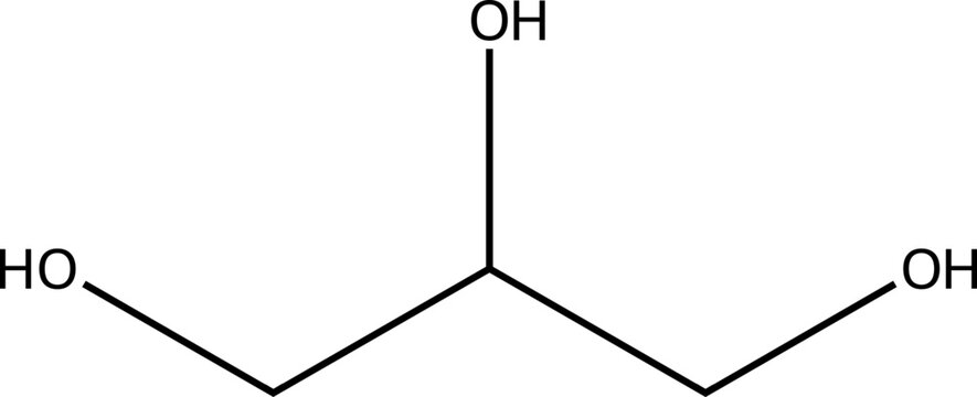Glycerin glycerol molecular structure humectant skincare ingredient chemical formula skeletal diagram for cosmetic beauty and dermatology