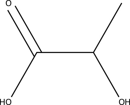 Lactic acid AHA molecular structure gentle exfoliant skincare ingredient chemical formula skeletal diagram for cosmetic beauty design