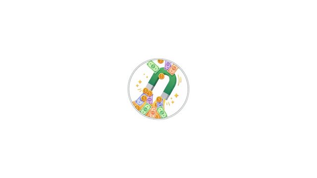 Financial Growth Icons on a white background. Colourful Finance Growth Icons on a white background.Business profit, investment analytics and revenue icons on a white background. Business icon sign. 