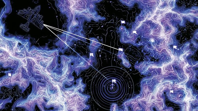 Tactical drone mission interface displaying a 3D topographic mesh with contour lines