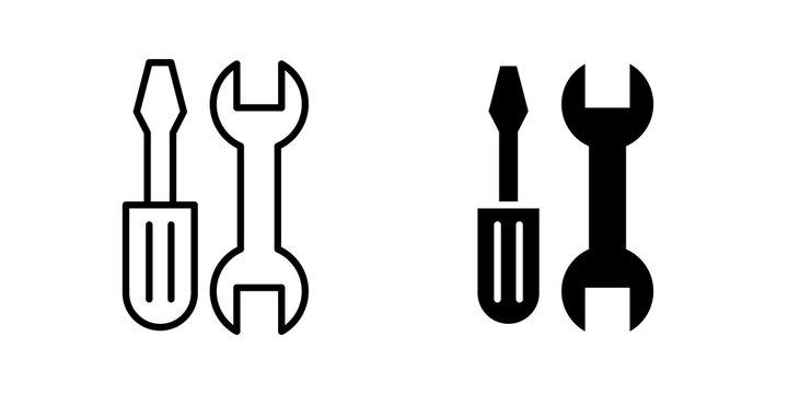 Repair icon flat elements group