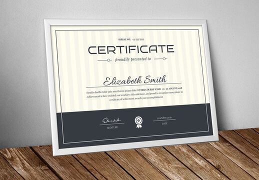 Simple Certificate Layout