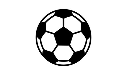Fototapeta premium Modern Soccer Football Outline Vector Icon in Dynamic Three Quarter View
