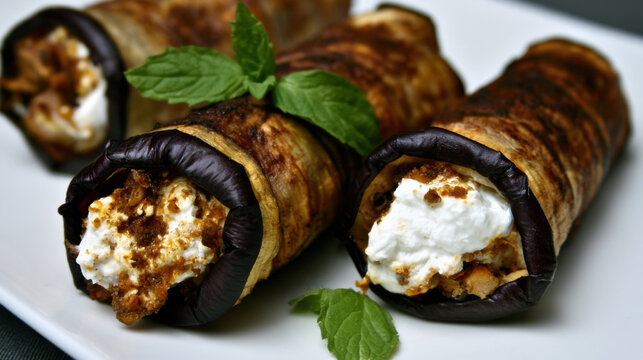 smoky cumin eggplant involtini mediterranean indian dish