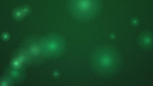 Vibrant green abstract background, with soft glowing, circular light orbs, and a fine, grainy texture