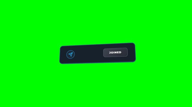 3D social media channel follow CTA card on green screen