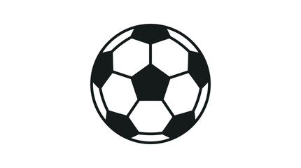 Fototapeta premium Classic Black and White Soccer Ball Icon