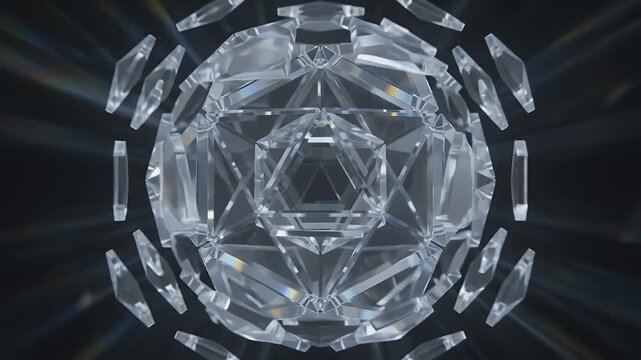 Evolving geometric crystal structure with prismatic light