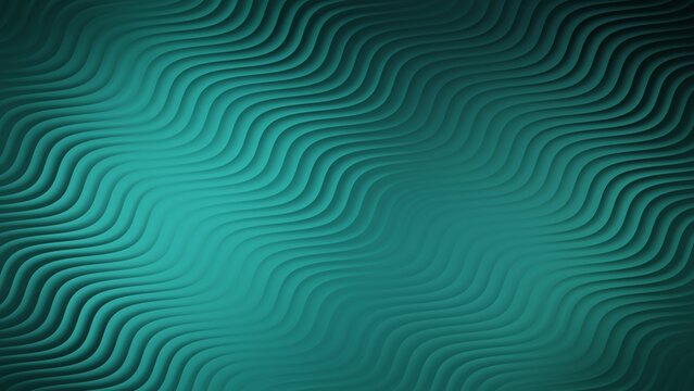 abstract teal green wavy 3D textured lines background