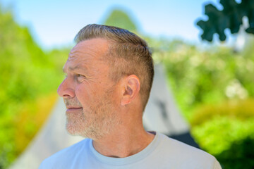 Senior Man Side Profile Portrait © michaelheim