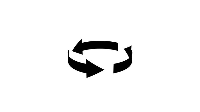 reload white icon animation on green background